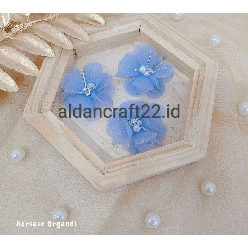 bunga solder / aplikasi bunga organza 3d / Payet rangkai