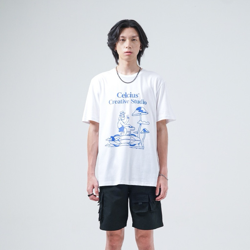 [ Berkualitas ] Kaos Celcius Surf Vibes T-shirt Putih Pria Wanita