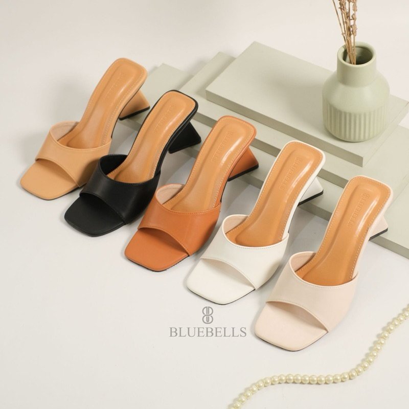 Bluebells ALMOND Sendal Slop Heels Wanita 5cm