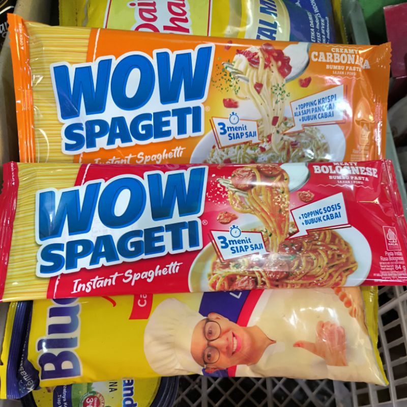 

Wow Spagheti Instan- Varian Rasa Meaty Bolognese & Creamy Carbonara