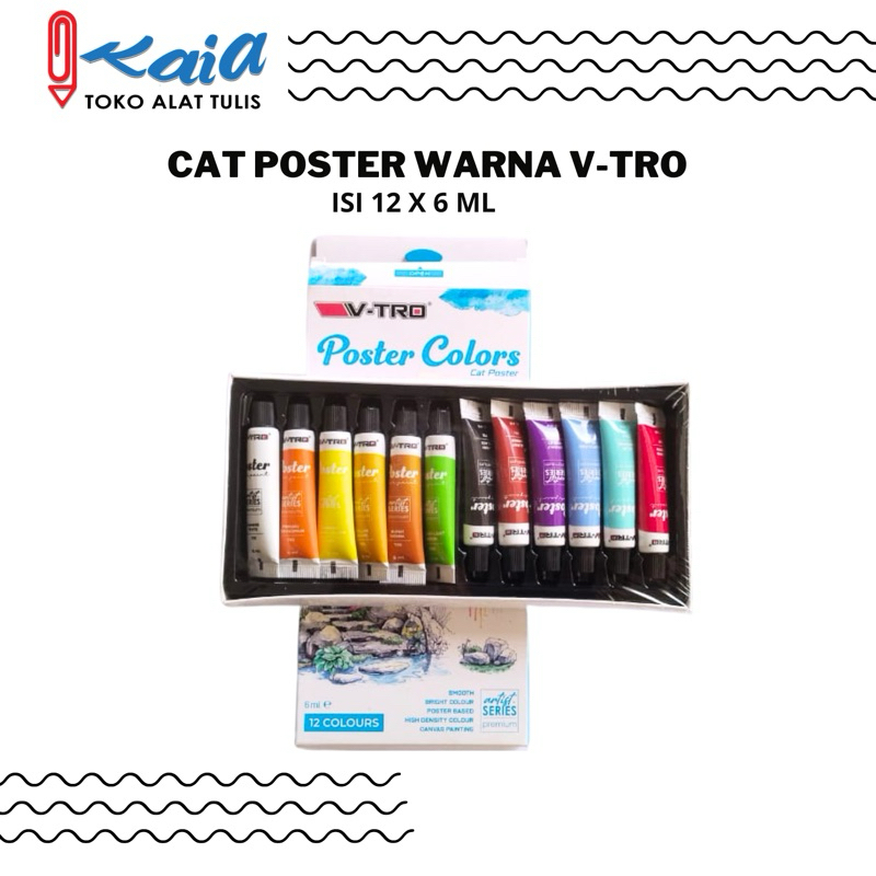

CAT POSTER WARNA V-TRO ISI 12 X 6 ML