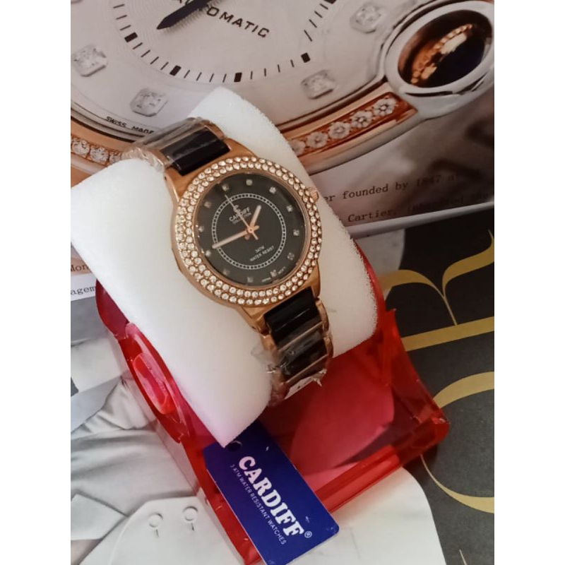 JAM TANGAN WANITA CARDIFF MEWAH
