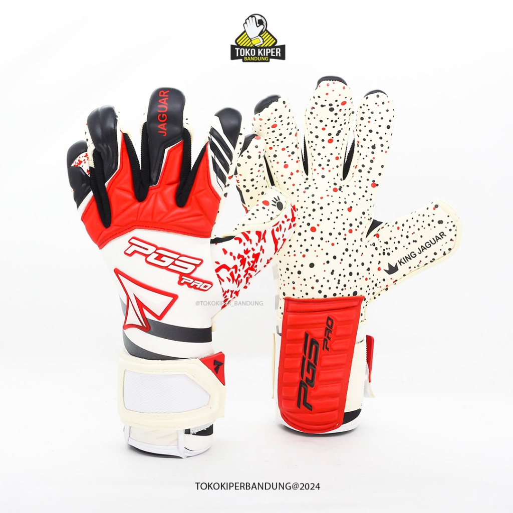 Sarung Tangan Kiper - PGS Pro King Jaguar Red/White