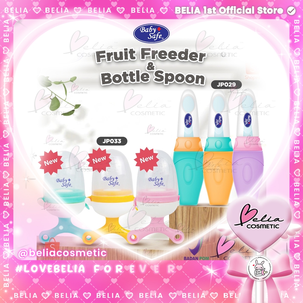 ❤ BELIA ❤ BABY SAFE Bottle Spoon JP029 Soft Squeeze 150mL | Fruit Feeder JP033 | Botol Sendok Bayi S