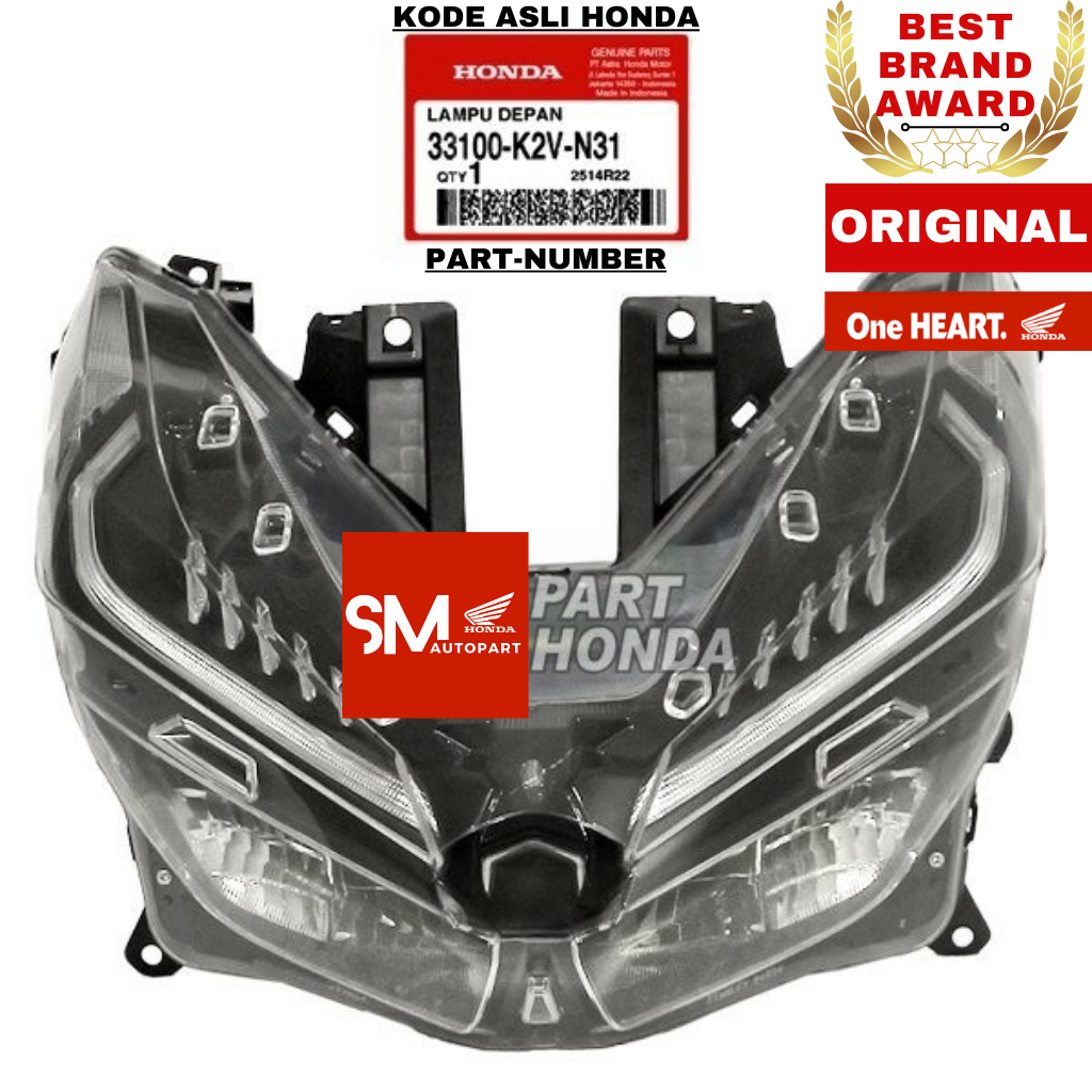 33100-K2V-N31 Reflektor Lampu Depan Vario 125 LED 2022 K2V