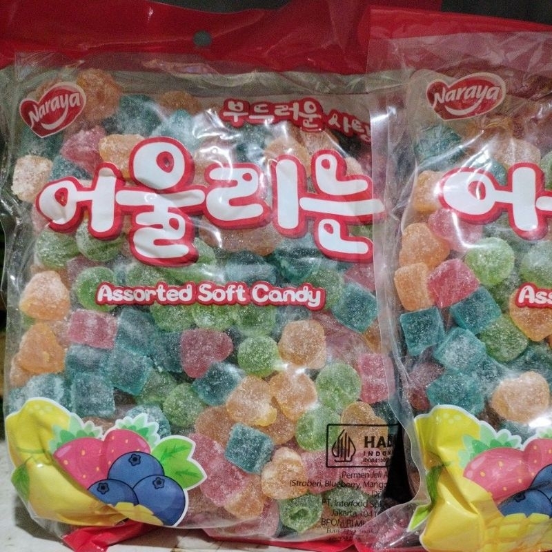 

Naraya soft Candy assorted isi 1 kg/naraya jelly isi 1kg