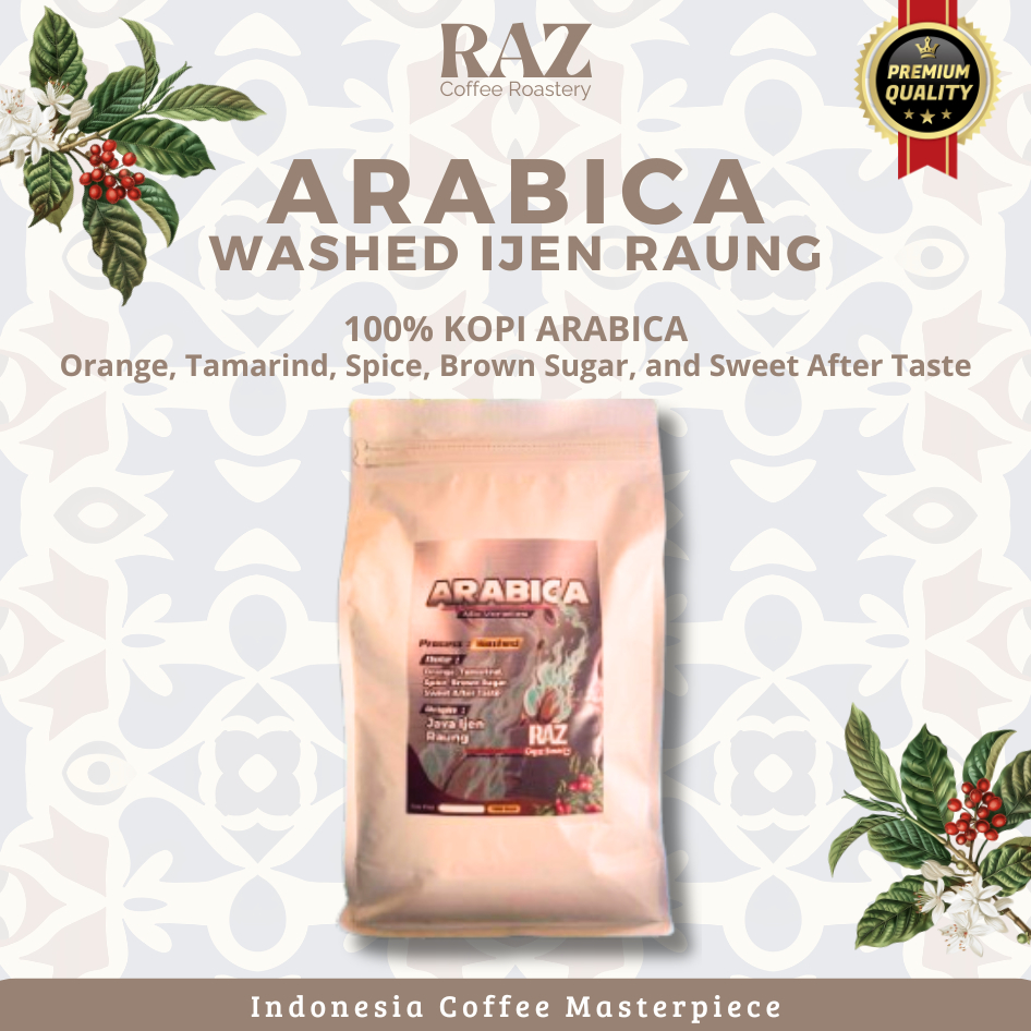 Arabica Washed Ijen Raung - Kopi Arabica - 1Kg - RAZ Coffee