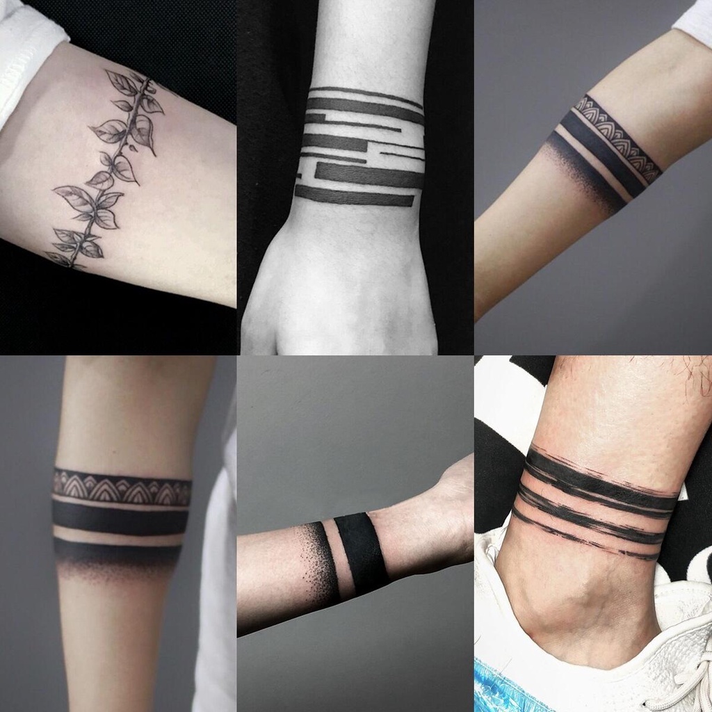 ✔️READY Black Line Tattoo / Garis Hitam Tato / Tatto Temporer / Tatto Garis /Tatto Desain garis gela