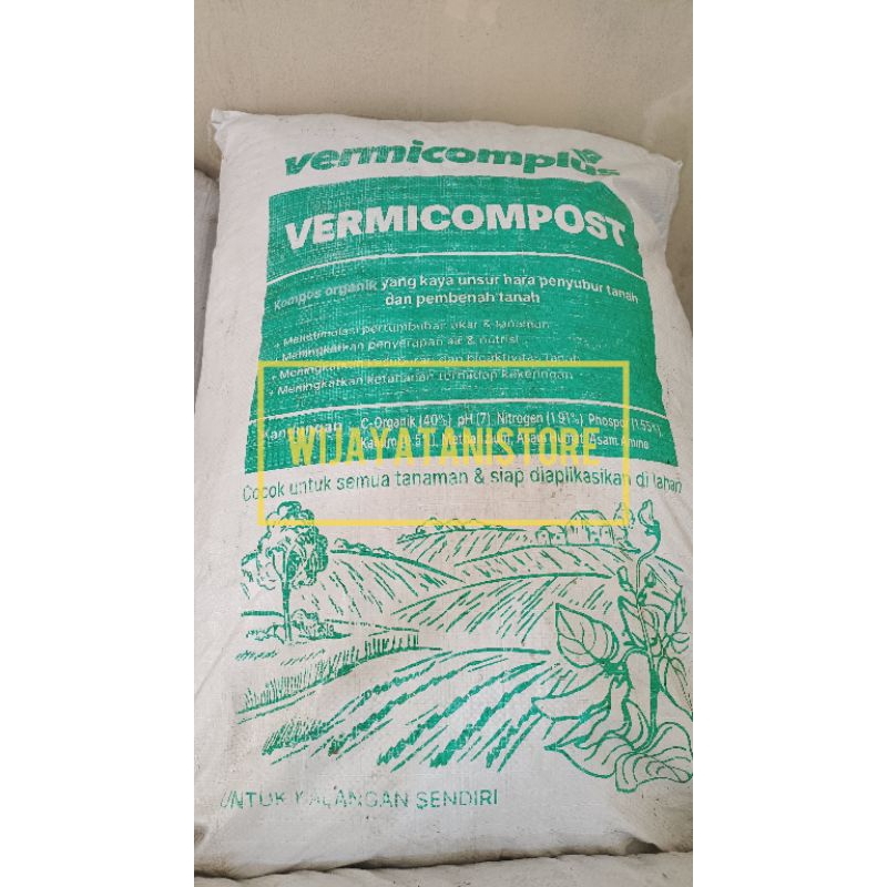 Vermicompost Pupuk Organik | Pupuk Kascing | Pupuk Kompos