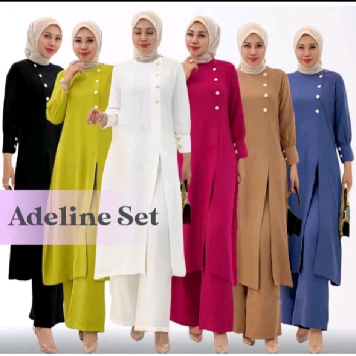 Adeline one set long tunik/crinkle tunik