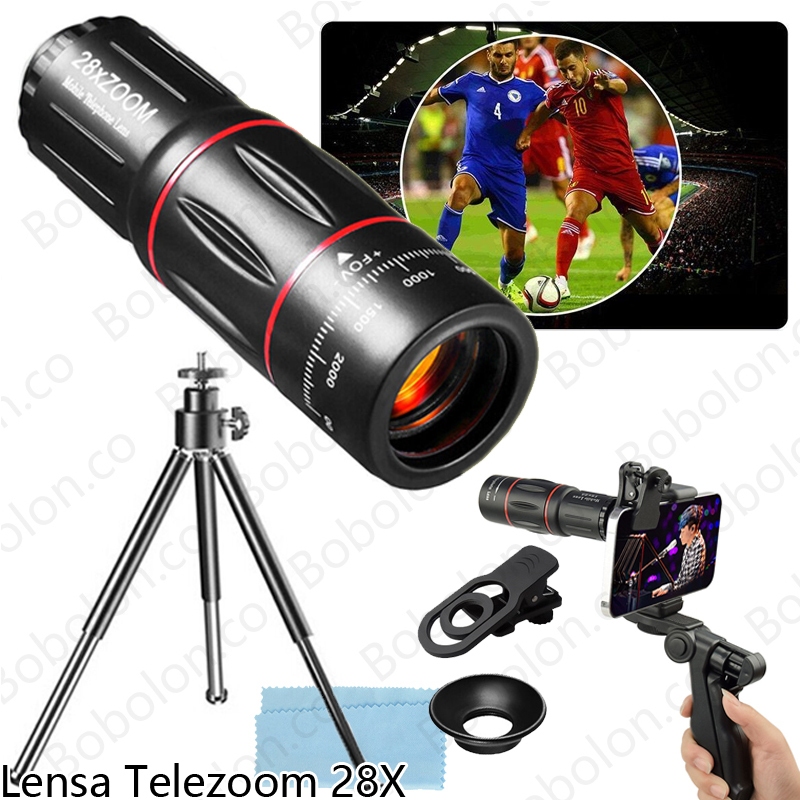 28x Lensa TeleZoom Hp Apexel Zoom Lensa Zoom Hp TeleZoom Dengan Tripod Zoom Lensa Teleskop Seluler