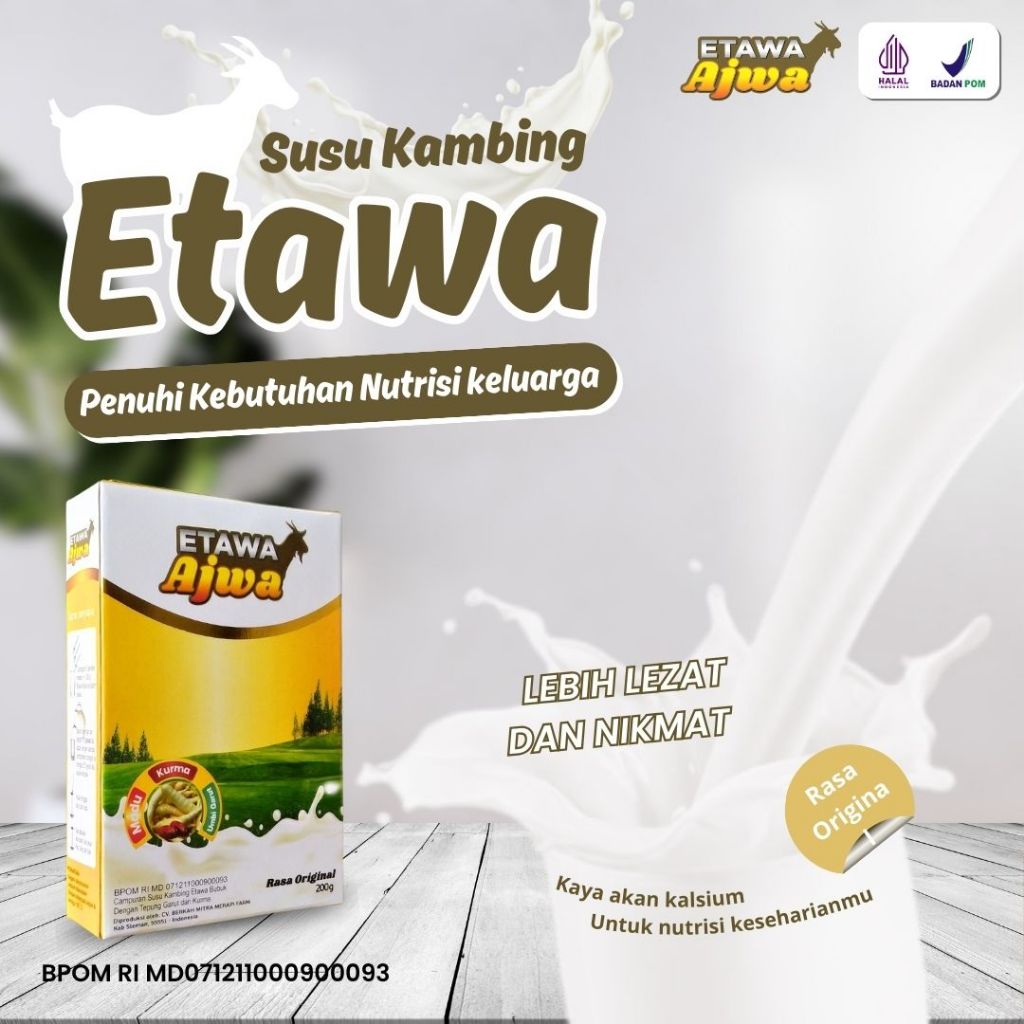 

Susu Kambing Etawa Bubuk Dengan Kombinasi Kurma Ajwa