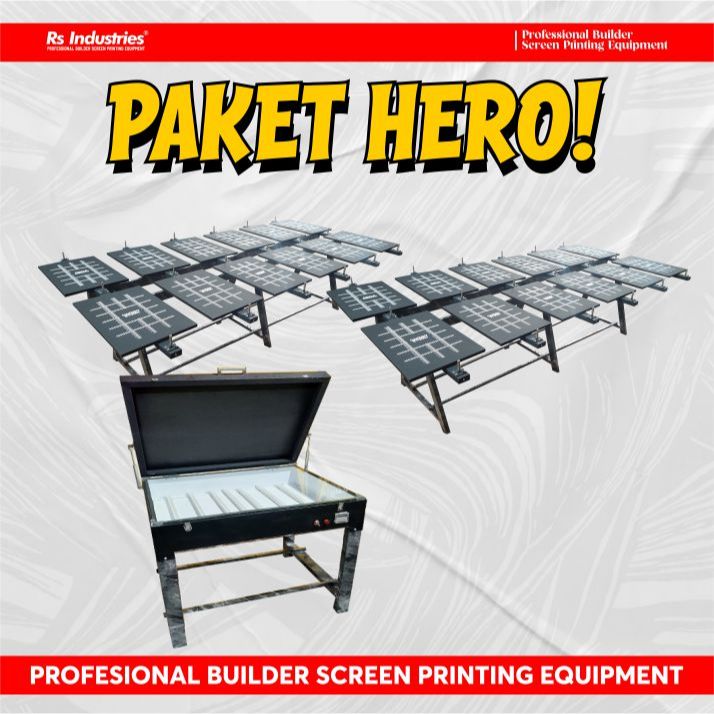 PAKET ALAT SABLON CUSTOM HERO MEJA SABLON THAILAND 20 PAPAN DAN MEJA AFDRUK 120X100