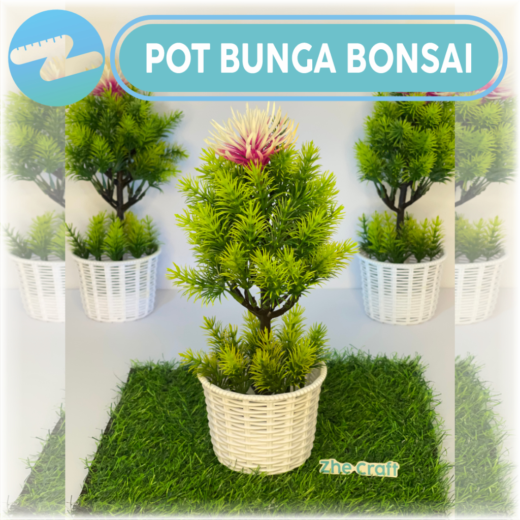 Hiasan Meja Pot Bunga Bonsai / Hiasan Meja Kantor / Hiasan Aesthetik / Hiasan C