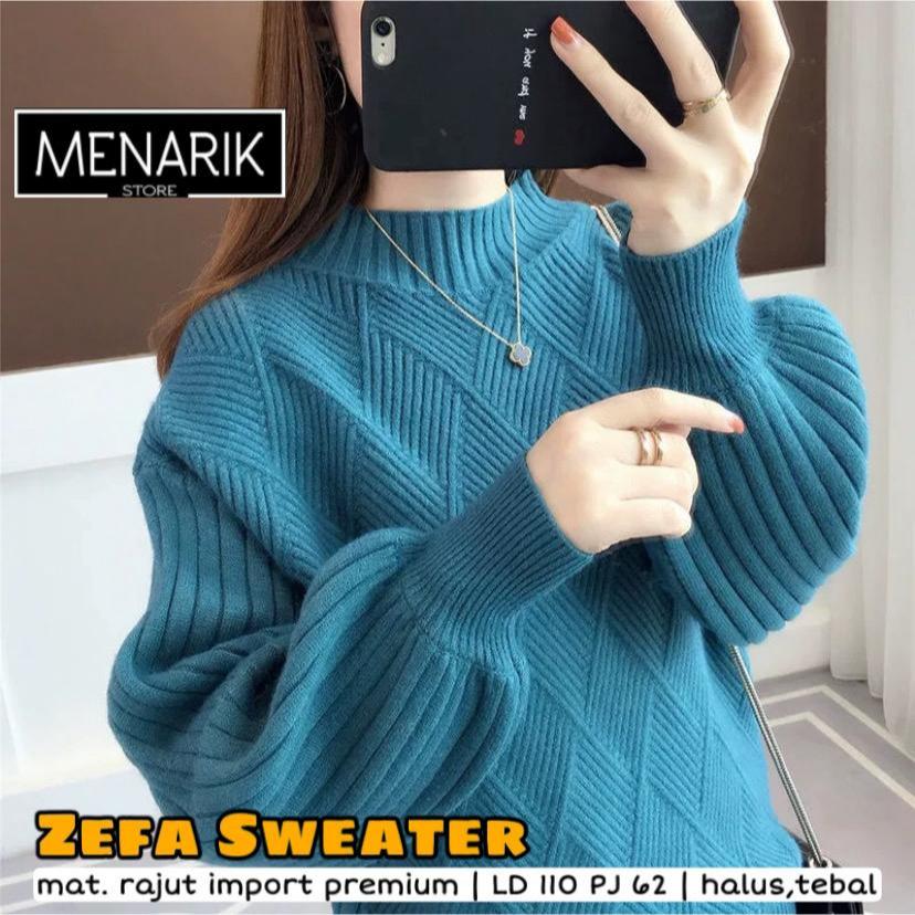 Mira Sweater rajut premium halus tebal. Baju lengan panjang remaja trendy Menarik