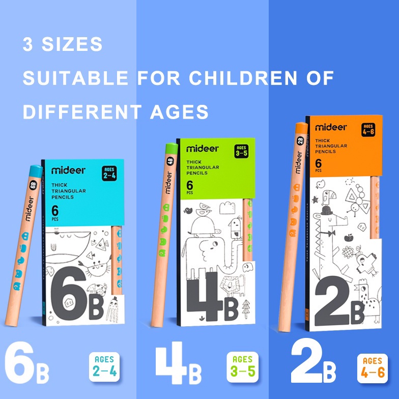 

Mideer Thick Triangular Pencils Pensil Anak KODE J1U3