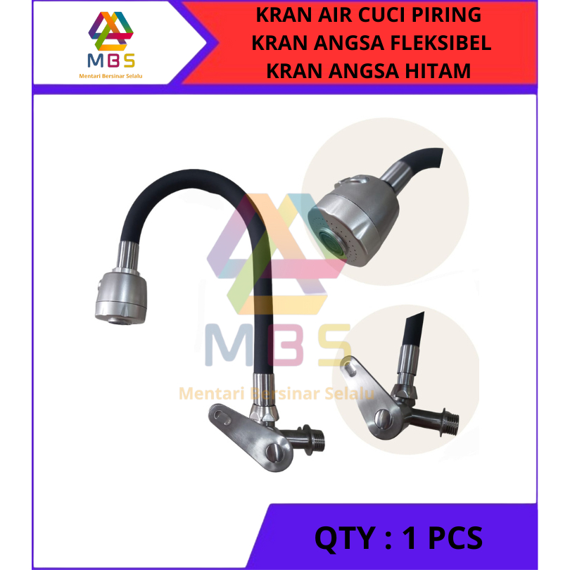 KRAN AIR CUCI PIRING KRAN ANGSA FLEKSIBEL KRAN ANGSA HITAM