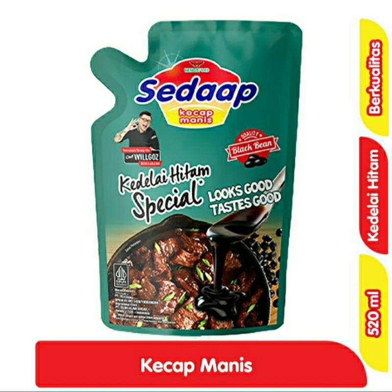 

Sedaap Kecap Manis Kedelai Hitam Spesial Refill 520 ml