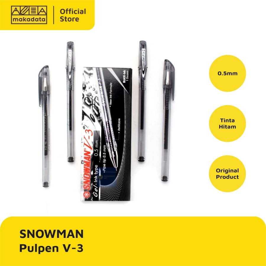 

PULPEN / BOLPEN SNOWMAN V3 0.5 MM (1PACK) MURAH
