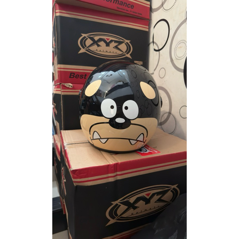 HELM DEWASA XYZ DOG BLACK