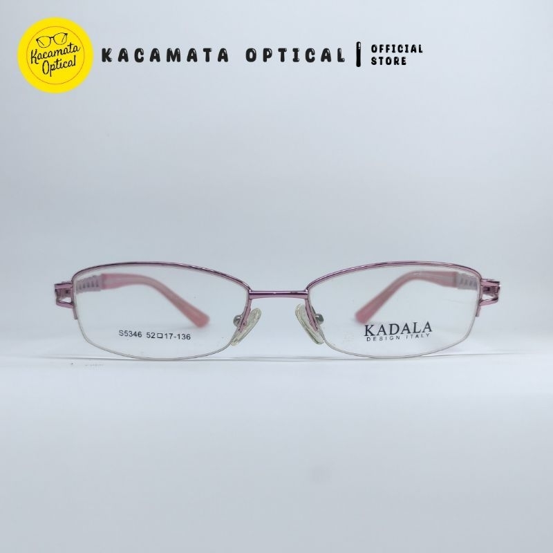 KACAMATA OPTICAL - Frame KMO5346 Half Frame Pink Besi Plastik