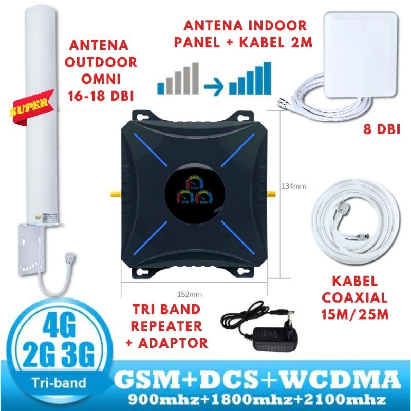 PENGUAT JARINGAN SINYAL HP INTERNET 4G 3G 2G KAPAL LAUT PERKOTAAN KOTA BASEMENT APARTEMEN TRIBAND HI