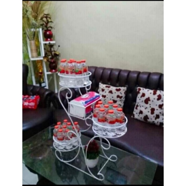 rak besi wadah botol minuman/rak tatakan serbaguna/rak tatakan tissu