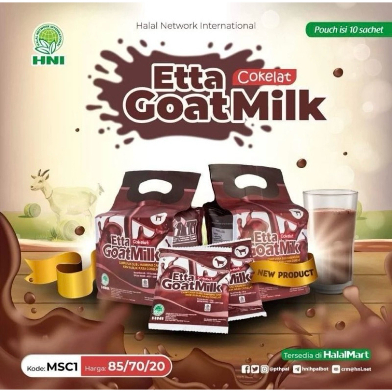 

Etta Goat Milk Coklat / Susu Kambing Coklat HNI HPAI