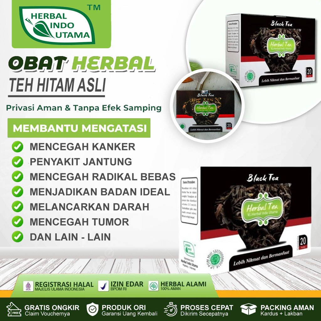 

Black Tea - Teh Hitam 20sc Herbal Indo Utama Menyehatkan Badan