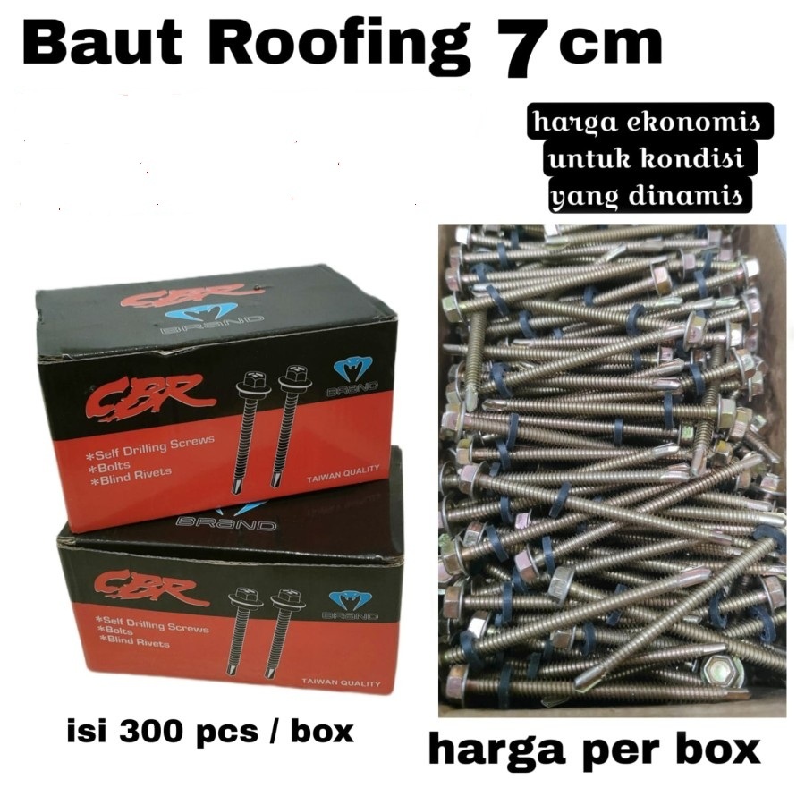 SKRUP ROOFING 7 CM / ROOFING EKONOMIS 7 CM (HARGA PER DUS) RD