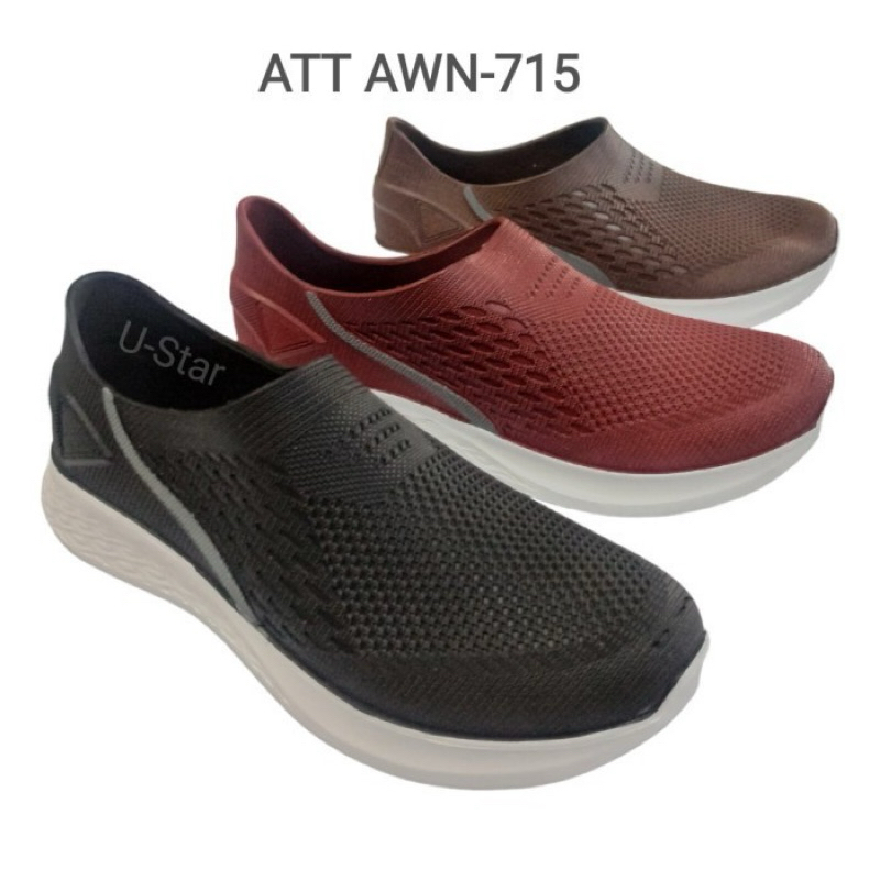 sepatu karet pria slip on sporty ATT