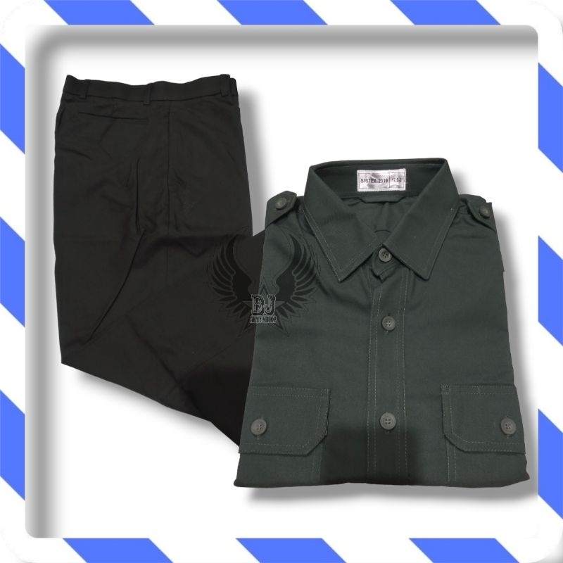 Baju pdh kerah tegak berdiri dan celana pdh tni ad pembagaian jatah / pakaian dinas harian tni / baj