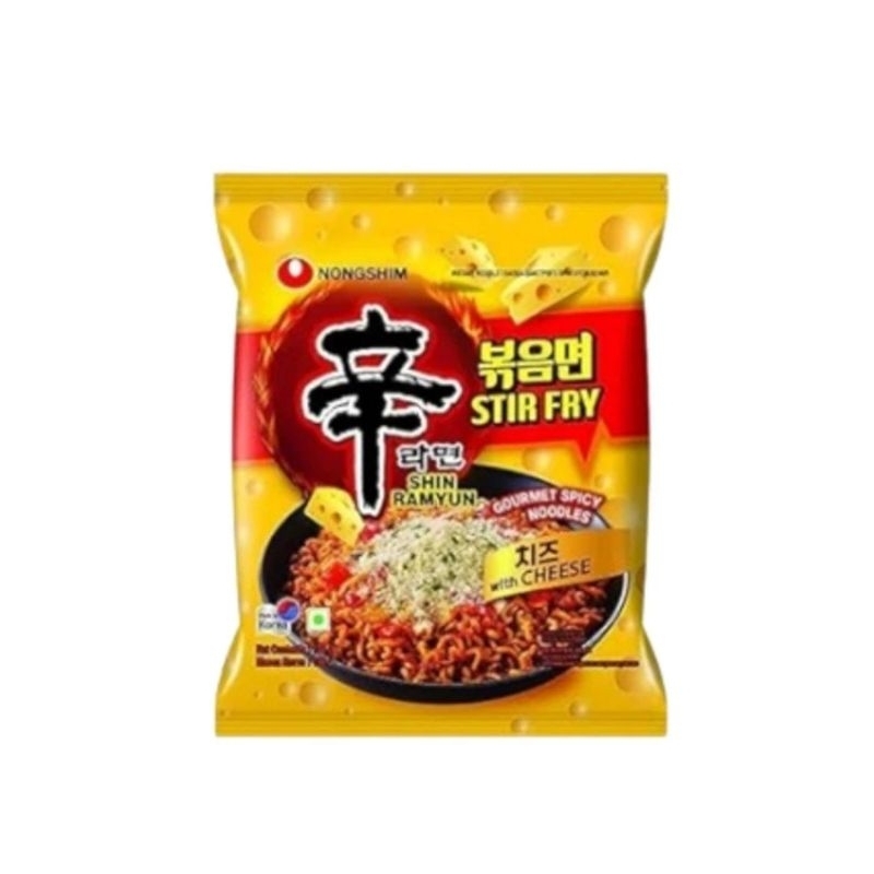 

Nongshim shin Ramyun stir fry with cheese