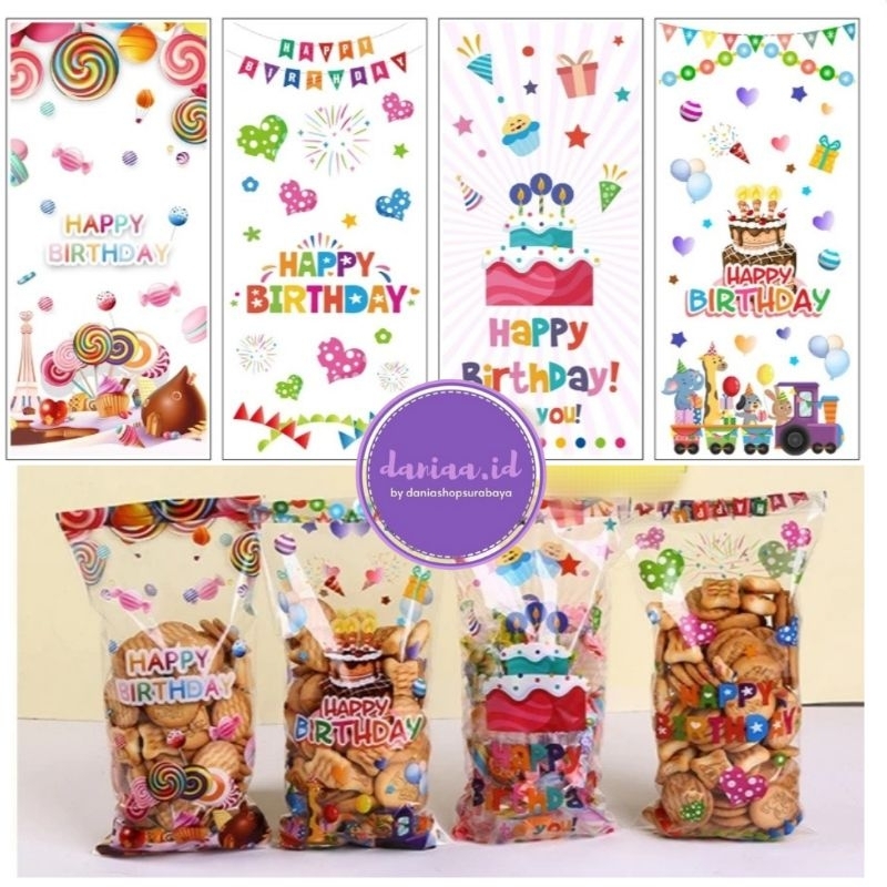 

[isi 25 Pcs] Plastik Snack Ulang Tahun [SEDANG], Plastik Snack Motif, Plastik Jajan Ulang Tahun, Plastik Kue