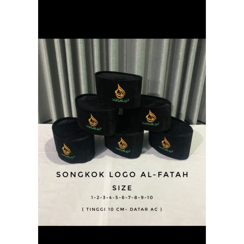 kopiah songkok hitam presiden logo bordir