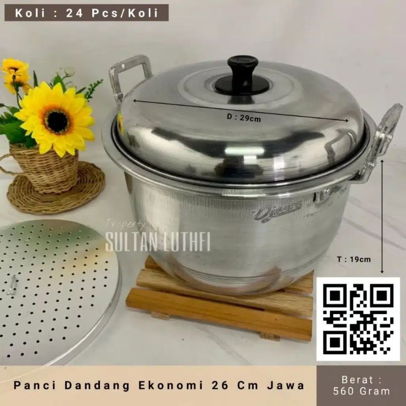 Panci Dandang Ekonomi 26 Cm Jawa/ Eagle dandang kukusan dandang serbaguna