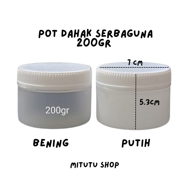 pot dahak / pot slime serbaguna 200gram ( min order 10 pcs )