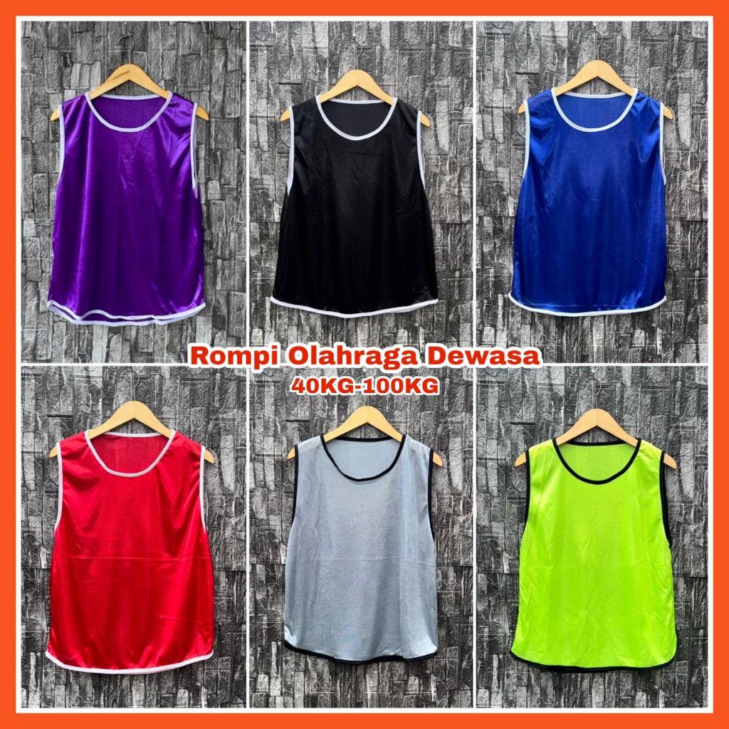 Rompi Bola Polos Dewasa Unisex Rompi Olahraga Futsal Polos Murah Berkualitas