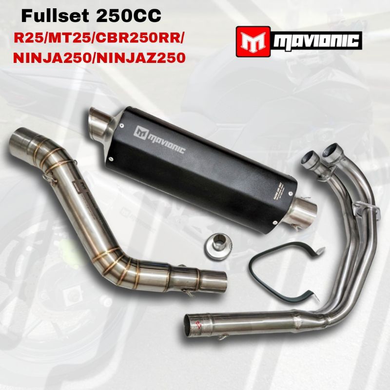 Knalpot racing R25 MT25 NINJA250 CBR250RR fullset original mavionic