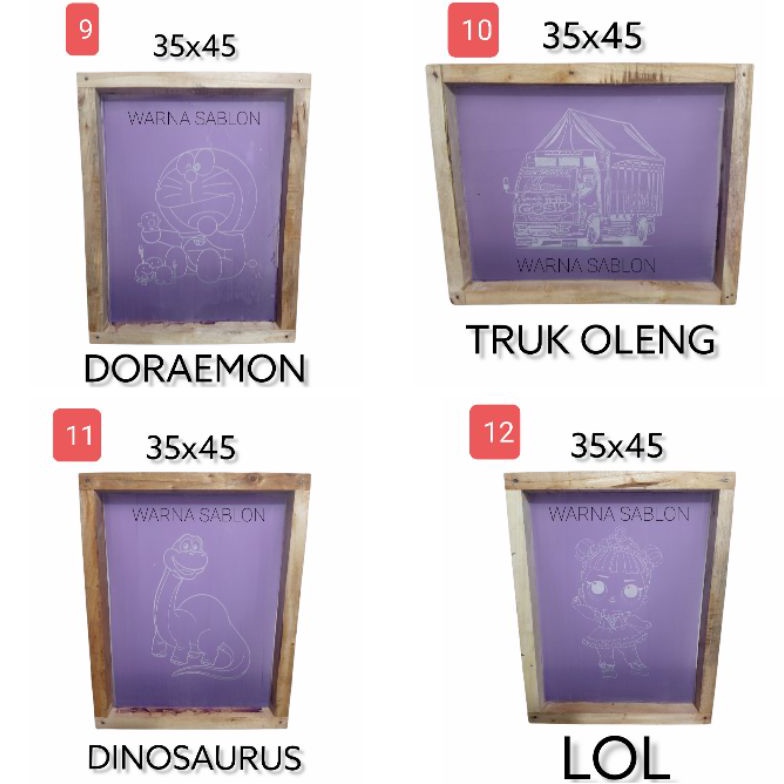 

KODE V7Z4 Screen Cetakan sablon sterofoam siap pakai 35 x 45