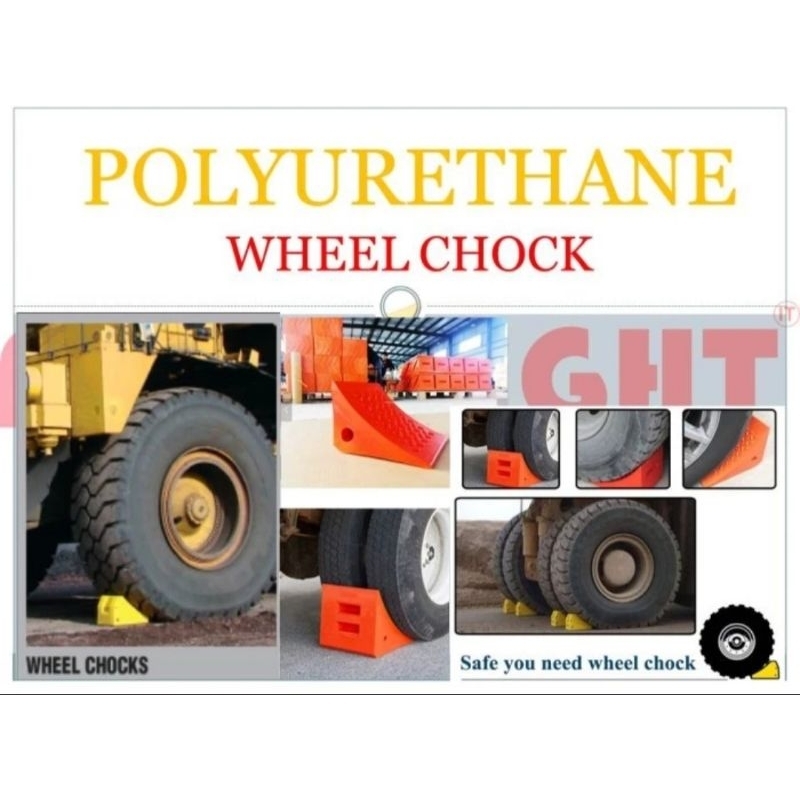 Wheel Chock Ganjalan Ban trailer kontainer Truk Kekuatan Kapasitas 40 Ton