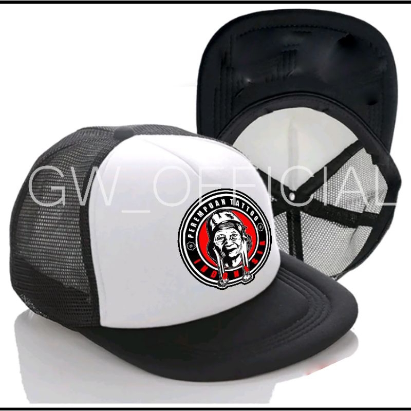 Topi Trucker Hat Snapback Perempuan Tattoo Indonesia / Masberto / PTI / ISC / Indonesian Subculture 