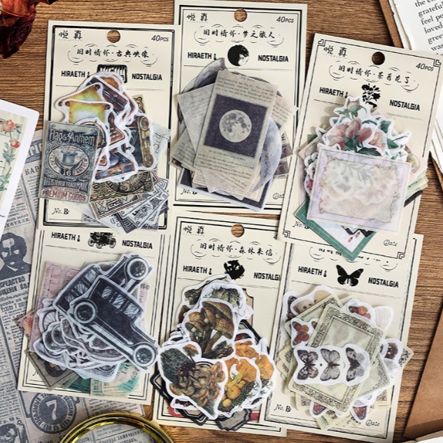 

HOT PRODUK Old Time Feeling Sticker Sets Series bahan Scrapbook jurnaling Stickers