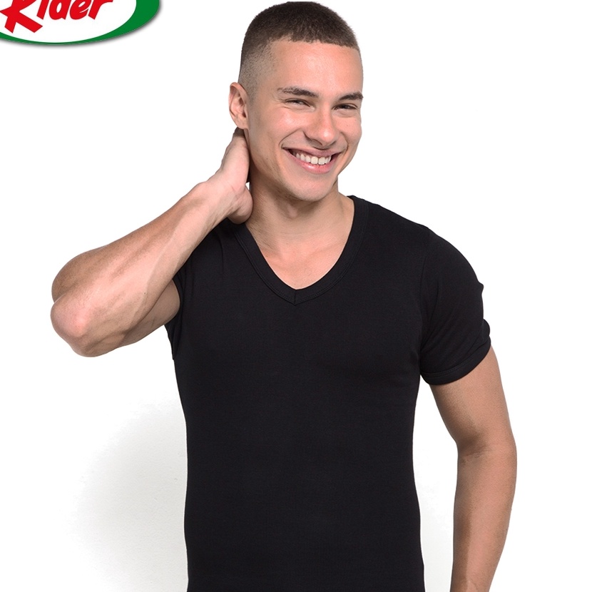 FG2 Kaos Dalam Rider Lifestyle Tshirt Man R222BWH Hitam 1 Pcs VNeck