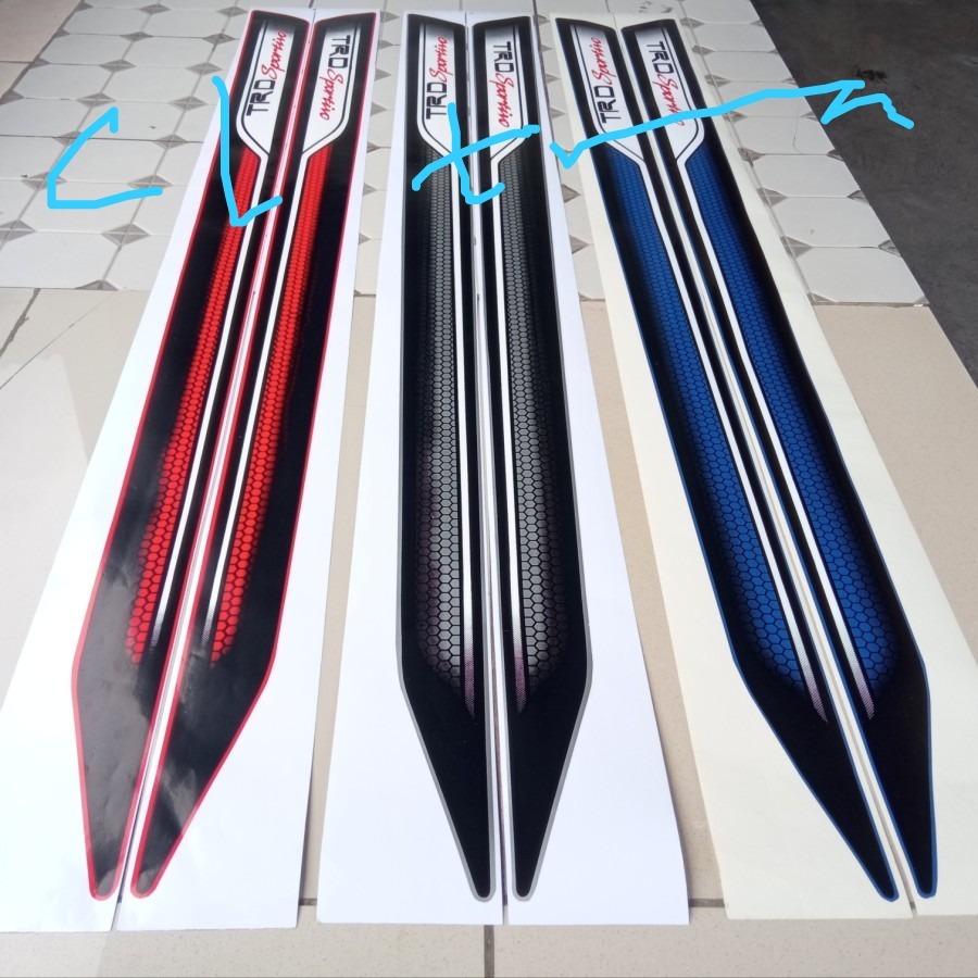 strip Stiker Body Samping Trd Rush/ Stiker TRD Sportivo Rush Terios