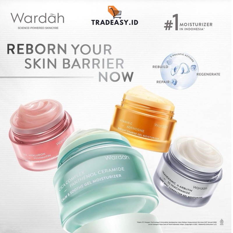 Wardah Moisturizer Gel New Pelembab Gel Siang Malam