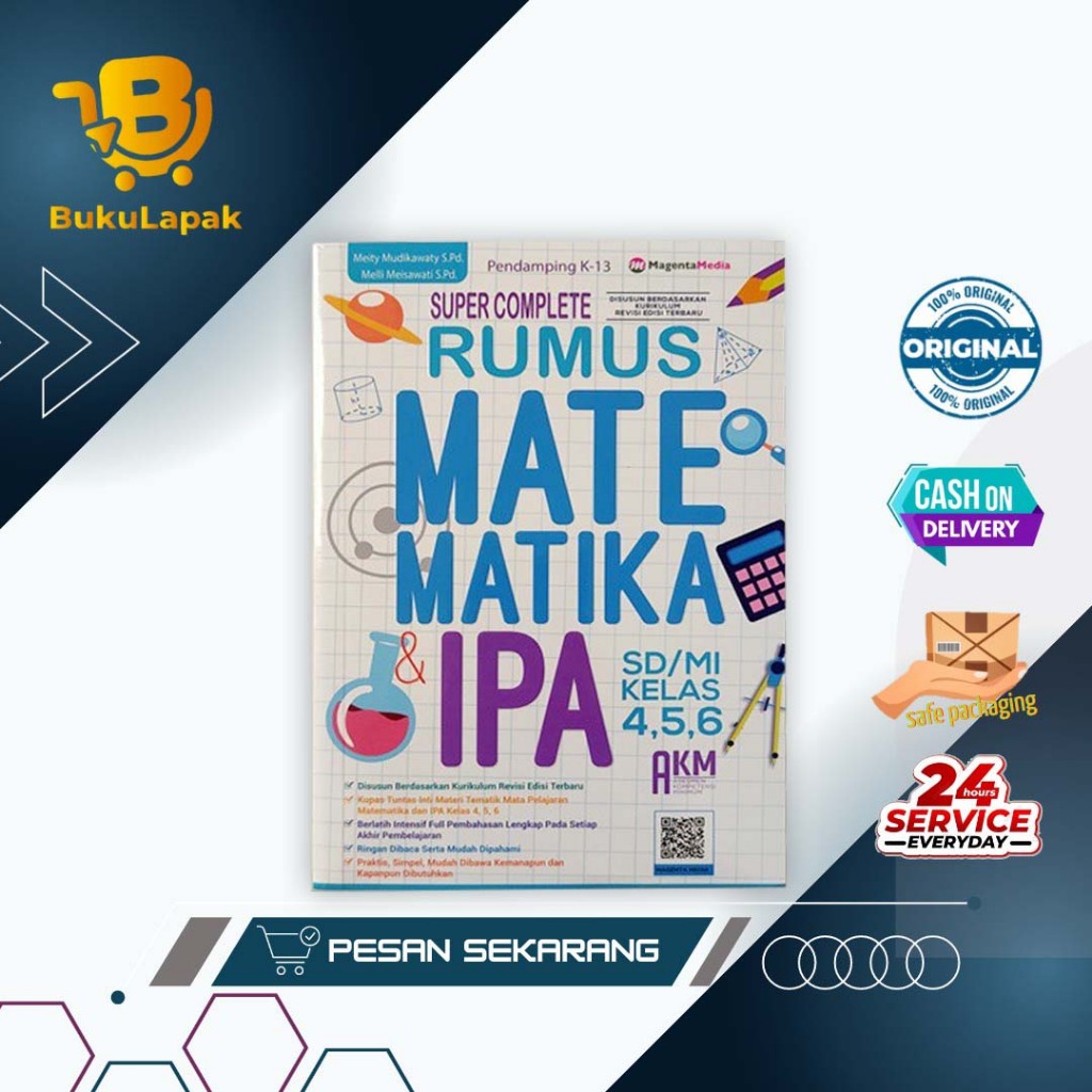 Buku Matematika SD - Buku IPA SD - Super Complete Rumus Matematika & IPA SD MI Kls 4 5 6 - Buku SD