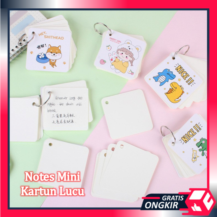 

Gratis Ongkir - S6339 Notepad Portable / Notes Mini Kartun Lucu / Buku Catatan Mini