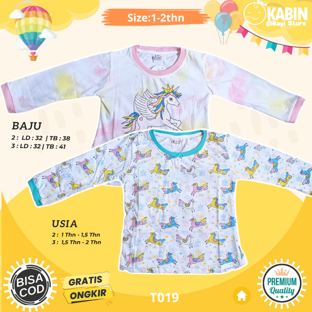 Atasan Anak Kaos Lengan Panjang  Exist TieDye 1 Tahun - 2 Tahun