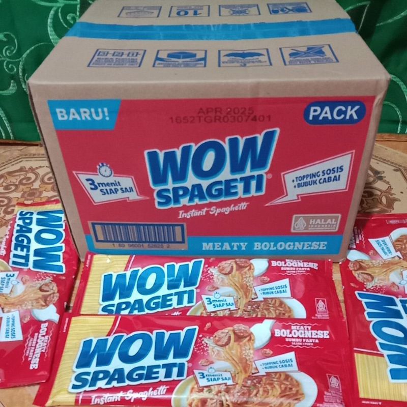 

instant spaghetti WOW SPAGETI dari Mayora 1dus (40pc)